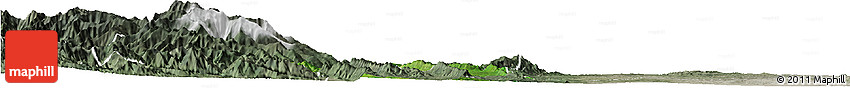 Satellite Horizon Map of Saw, semi-desaturated