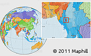 Political Location Map of Saw