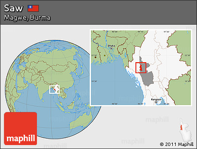 Savanna Style Location Map of Saw, highlighted country, highlighted parent region