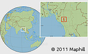 Savanna Style Location Map of Saw