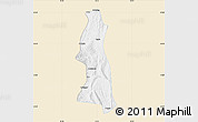 Classic Style Map of Saw, single color outside