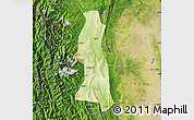 Physical Map of Saw, satellite outside