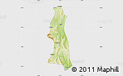 Physical Map of Saw, single color outside