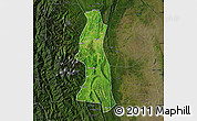 Satellite Map of Saw, darken
