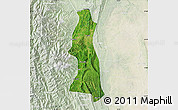 Satellite Map of Saw, lighten