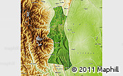 Satellite Map of Saw, physical outside