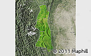 Satellite Map of Saw, semi-desaturated