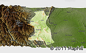 Physical Panoramic Map of Saw, darken