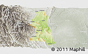 Physical Panoramic Map of Saw, lighten, semi-desaturated