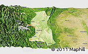Physical Panoramic Map of Saw, satellite outside