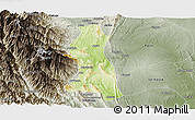 Physical Panoramic Map of Saw, semi-desaturated
