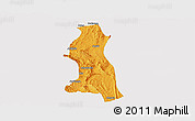 Political Panoramic Map of Saw, cropped outside