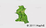 Satellite Panoramic Map of Saw, cropped outside