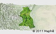 Satellite Panoramic Map of Saw, lighten