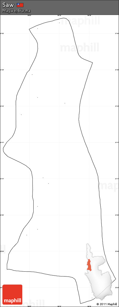 Blank Simple Map of Saw, cropped outside, no labels