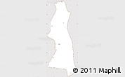 Classic Style Simple Map of Saw, cropped outside