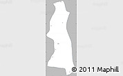 Gray Simple Map of Saw, single color outside