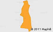 Political Simple Map of Saw, cropped outside