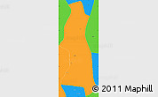 Political Simple Map of Saw