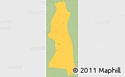Savanna Style Simple Map of Saw, single color outside