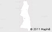 Silver Style Simple Map of Saw, cropped outside