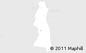Silver Style Simple Map of Saw, single color outside