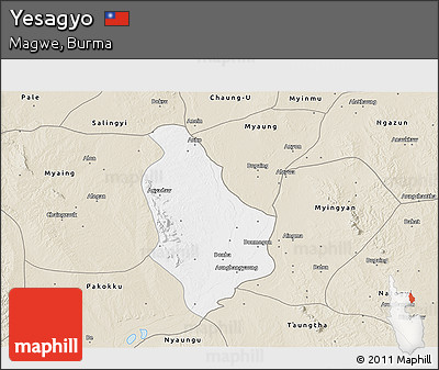 Classic Style 3D Map of Yesagyo