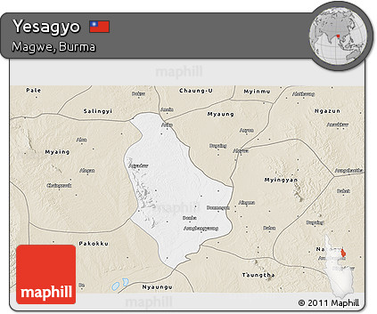 Classic Style 3D Map of Yesagyo