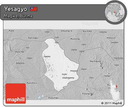 Gray 3D Map of Yesagyo