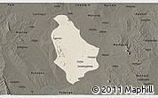 Shaded Relief 3D Map of Yesagyo, darken