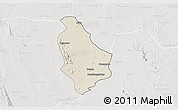 Shaded Relief 3D Map of Yesagyo, lighten, semi-desaturated