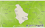 Shaded Relief 3D Map of Yesagyo, physical outside
