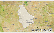 Shaded Relief 3D Map of Yesagyo, satellite outside