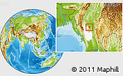 Physical Location Map of Yesagyo, highlighted parent region