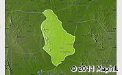 Physical Map of Yesagyo, darken