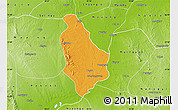 Political Map of Yesagyo, physical outside