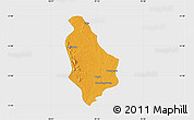 Political Map of Yesagyo, single color outside