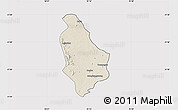 Shaded Relief Map of Yesagyo, cropped outside