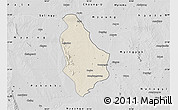 Shaded Relief Map of Yesagyo, desaturated