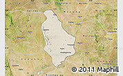 Shaded Relief Map of Yesagyo, satellite outside