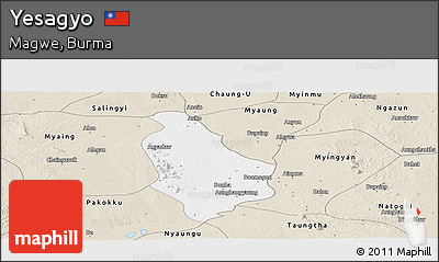 Classic Style Panoramic Map of Yesagyo