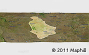 Satellite Panoramic Map of Yesagyo, darken