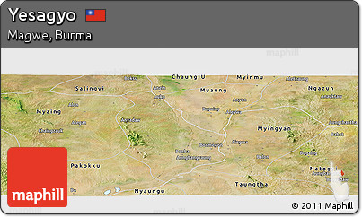 Satellite Panoramic Map of Yesagyo