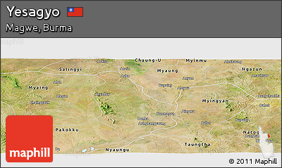 Satellite Panoramic Map of Yesagyo