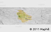 Satellite Panoramic Map of Yesagyo, lighten, desaturated