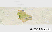 Satellite Panoramic Map of Yesagyo, lighten