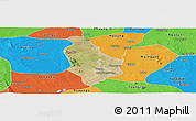Satellite Panoramic Map of Yesagyo, political outside