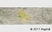 Satellite Panoramic Map of Yesagyo, semi-desaturated