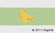 Savanna Style Panoramic Map of Yesagyo, single color outside
