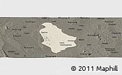 Shaded Relief Panoramic Map of Yesagyo, darken